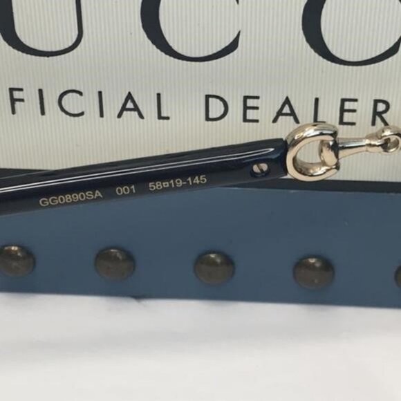 💯 - Authentic New GUCCIGrey Square Ladies SunglassesGG0890S 001 55 - Picture 8 of 16